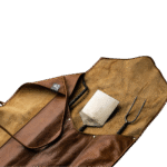 Grilling Tool Gift Set with Leather Roll-Up Pouch