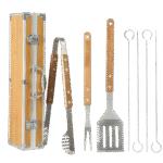 8-Piece Stainless Steel BBQ Tool Set with Carry Box