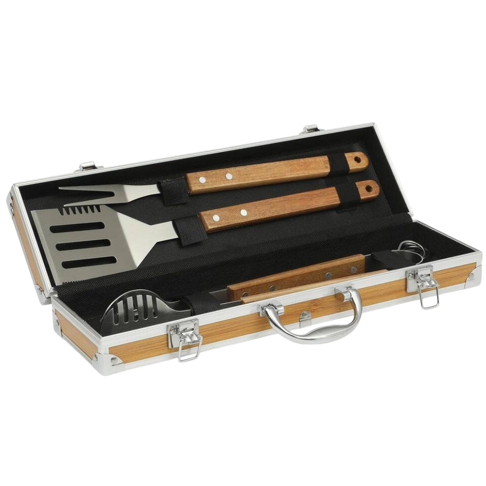 WNG-3512-8-Piece-Steel-BBQ-Tool-Set-7 8-Piece Stainless Steel BBQ Tool Set with Carry Box