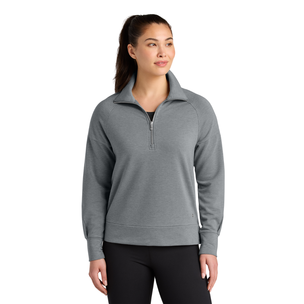 WNG-3539-OGIO®-Women’s-Luuma-Half-Zip-5-Petrol-Gray-Heather OGIO® Women’s Luuma Half-Zip