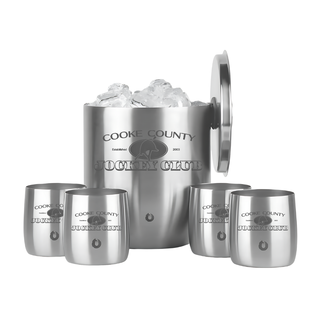 Snowfox Insulated Ice Bucket with Rocks Tumbler Set