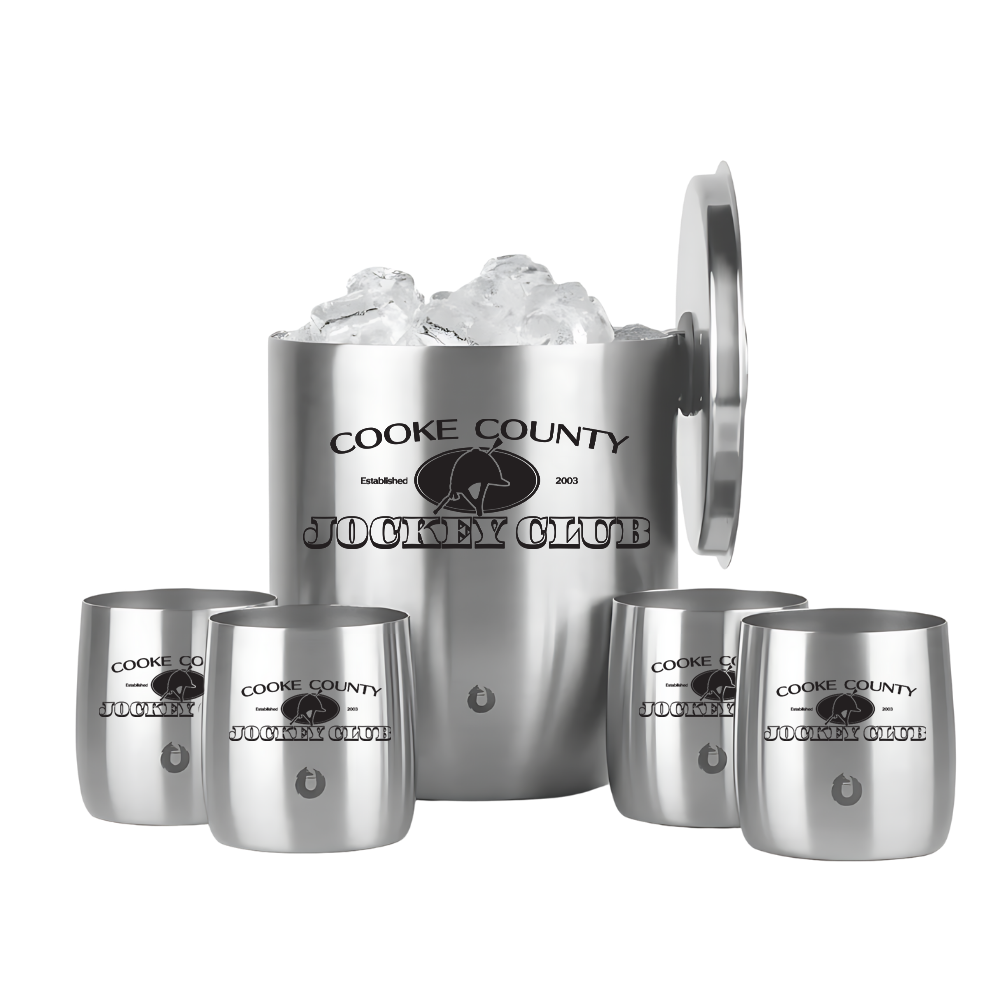 Snowfox Insulated Ice Bucket with Rocks Tumbler Set