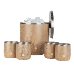 Snowfox Insulated Ice Bucket with Rocks Tumbler Set