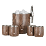 Snowfox Insulated Ice Bucket with Rocks Tumbler Set