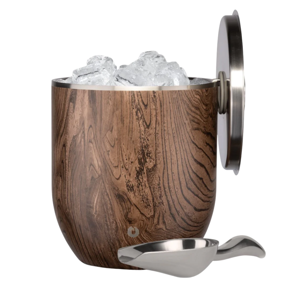 WNG-2856-Snowfox-Bucket-with-Lid-and-Scoop-3L-5-Dark Walnut 3L Snowfox Insulated Ice Bucket with Lid and Scoop