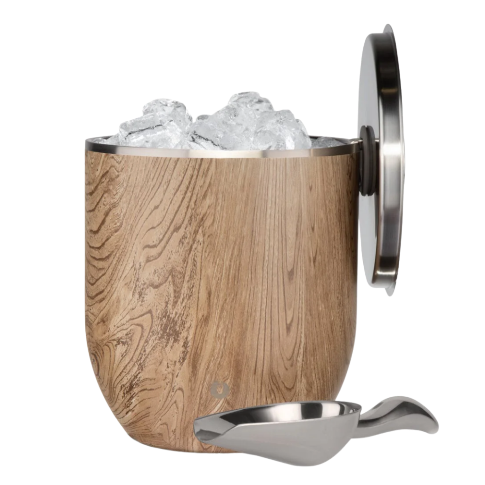 WNG-2856-Snowfox-Bucket-with-Lid-and-Scoop-3L-6-Natural Teak 3L Snowfox Insulated Ice Bucket with Lid and Scoop