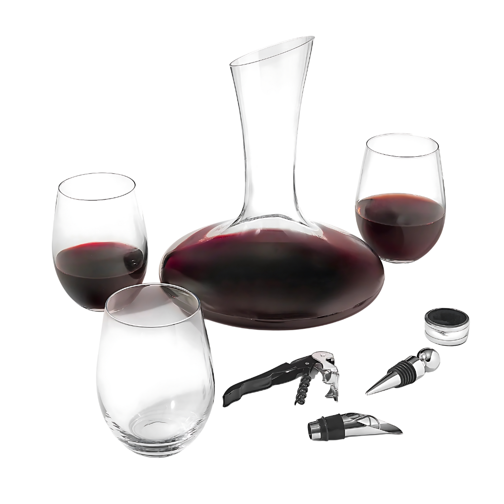 WNG-3430-9-Piece-Wine-Decanter-Set-3 9 Piece Wine Decanter Set