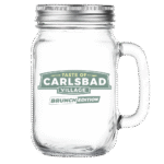Acrylic Mason Jar with Lid & Handle