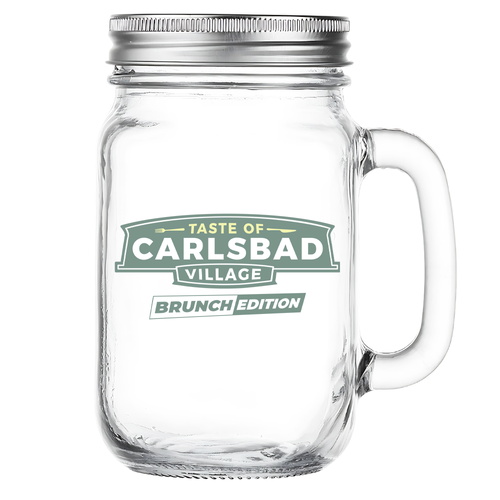 Acrylic Mason Jar with Lid & Handle