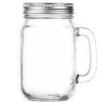 Acrylic Mason Jar with Lid & Handle
