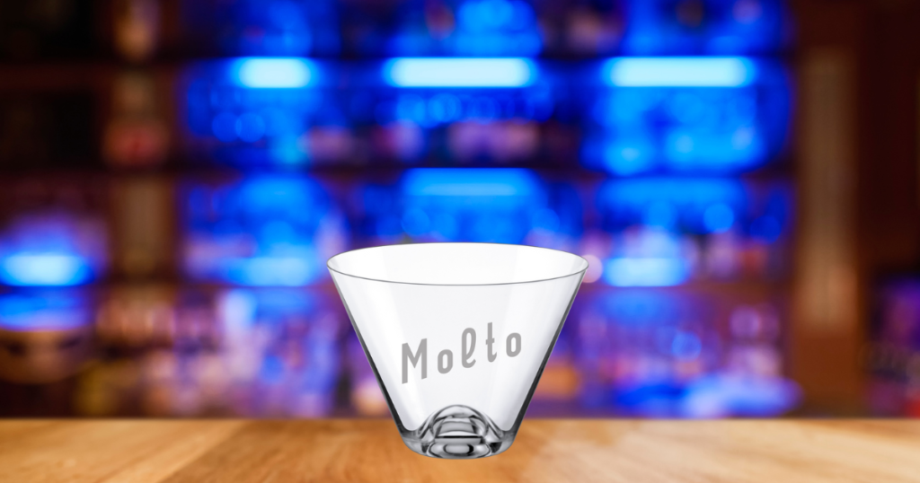 12oz. Drink Master Stemless Martini Glass