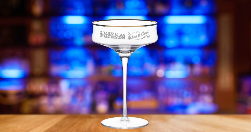 12oz. Gold Rimmed Martini Coupe Glass