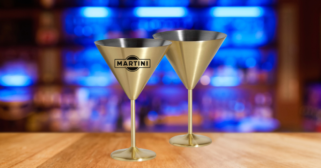 Stainless Steel Stemmed Martini Glass