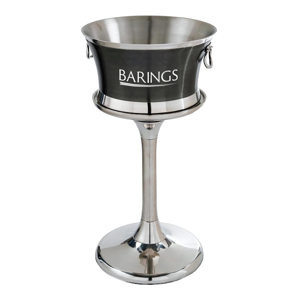 WNG-3831-Steel-Pedestal-Tub-with-Stand-2-Midnight Stainless Steel Pedestal Beverage Tub with Stand