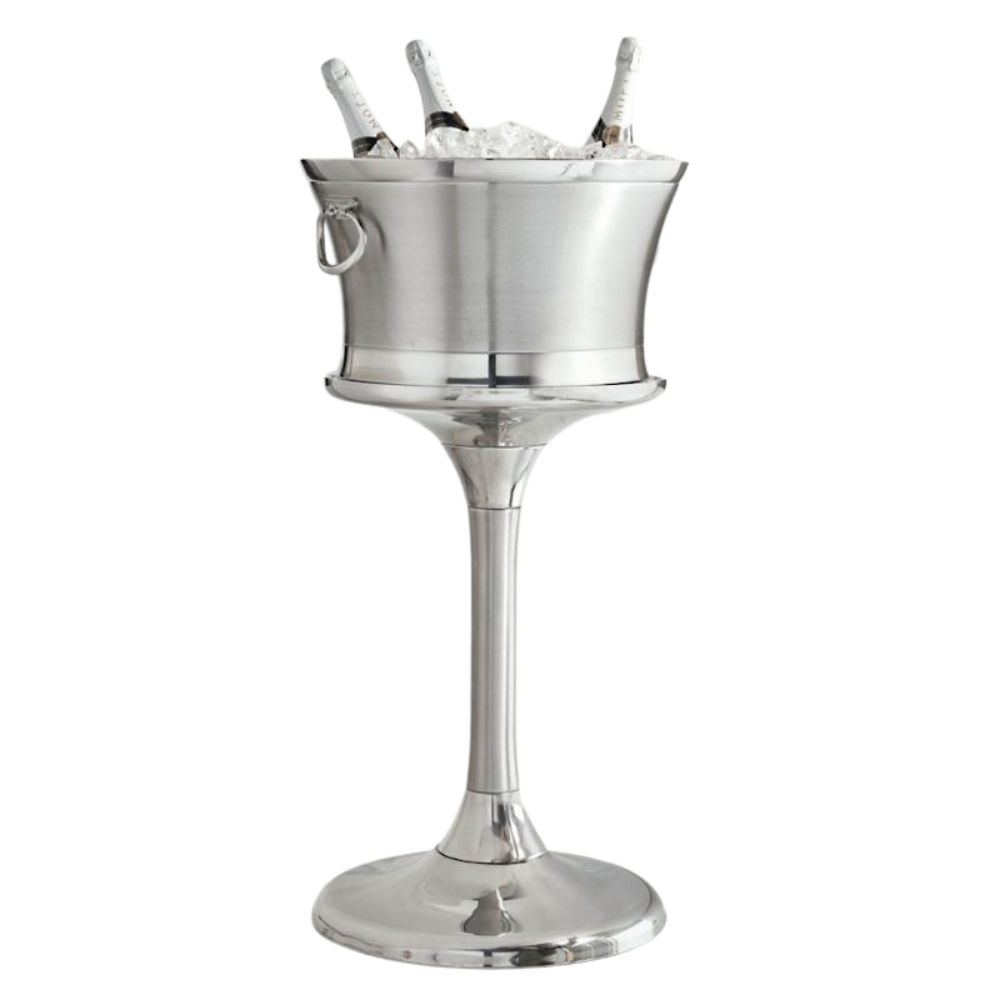 WNG-3831-Steel-Pedestal-Tub-with-Stand-6-Silver Stainless Steel Pedestal Beverage Tub with Stand