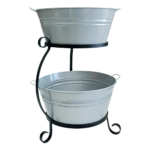 2-Tier Enameled Drink Tub with Stand