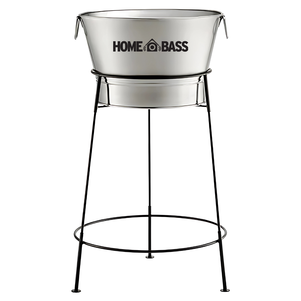 WNG-3836-Round-Steel-Tub-with-Stand-2 Round Stainless Steel Beverage Tub with Stand