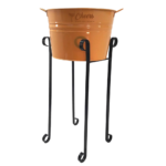 Enameled Galvanized Tub with Iron Stand