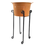 Enameled Galvanized Tub with Iron Stand