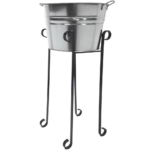 Enameled Galvanized Tub with Iron Stand