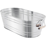 Galvanized Beverage Tub with Stand and Drip Pan Tray