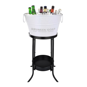 Galvanized Steel Beverage Tub with Steel Iron Stand
