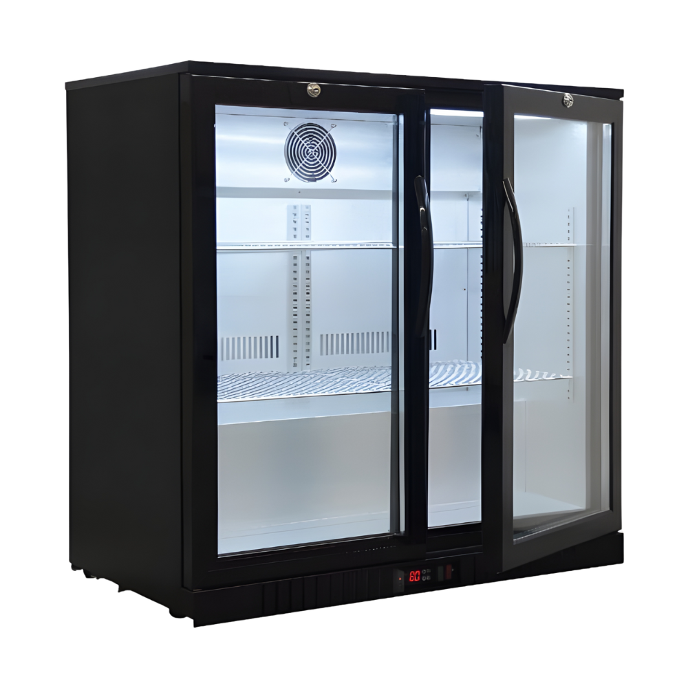 WNG-3958-210L-Bar-Fridge -3 210L 2-Door Back Bar Fridge Cooler Swing Door