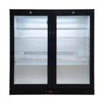 210L 2-Door Back Bar Fridge Cooler Swing Door