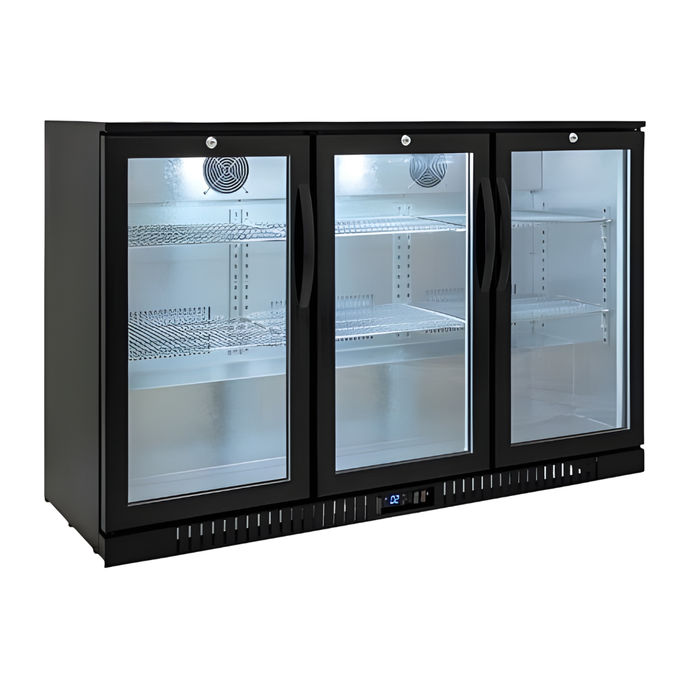 WNG-3960-320L-Beer-Fridge-2 320L 3-Door Back Bar Beer Fridge Swing Door