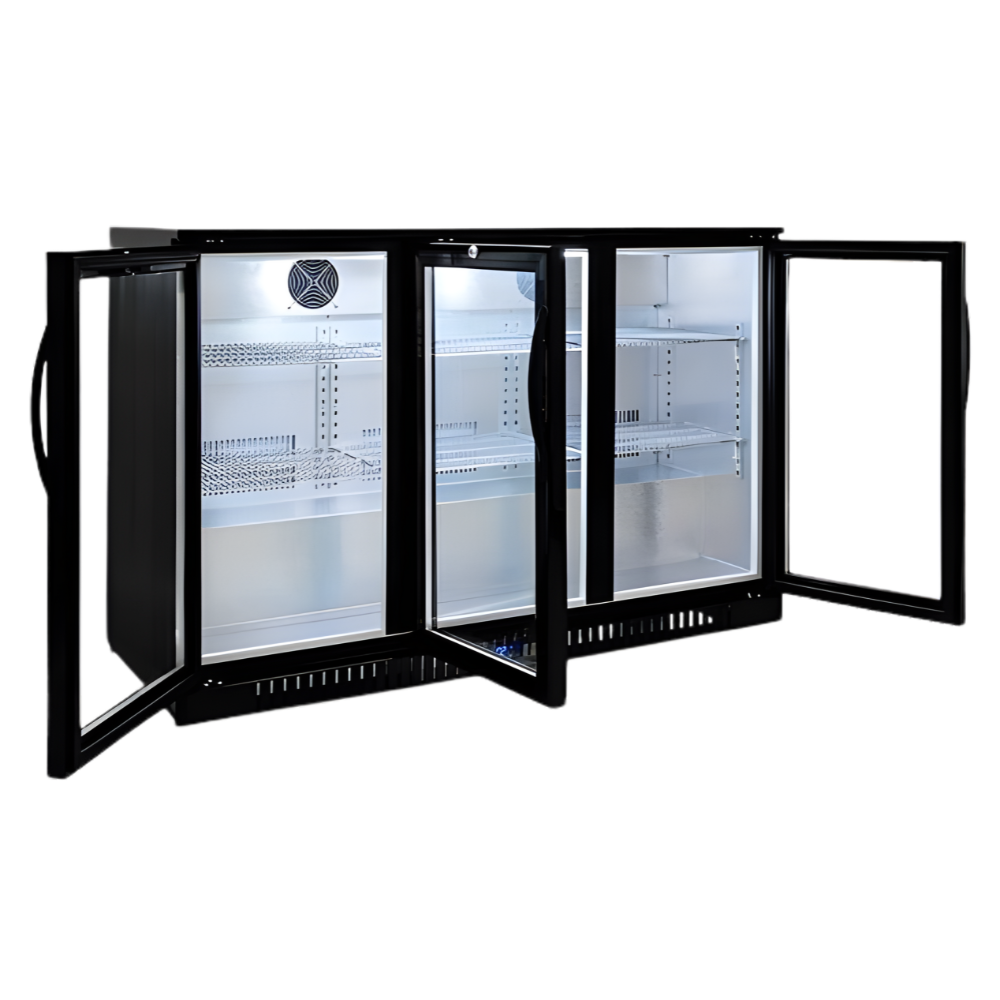 WNG-3960-320L-Beer-Fridge-3 320L 3-Door Back Bar Beer Fridge Swing Door