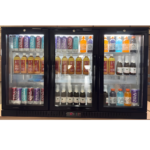 320L 3-Door Back Bar Beer Fridge Swing Door