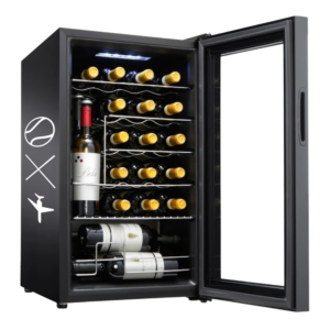 68L 24-Bottle Compressor Wine Cooler with Upright Bottle Storage