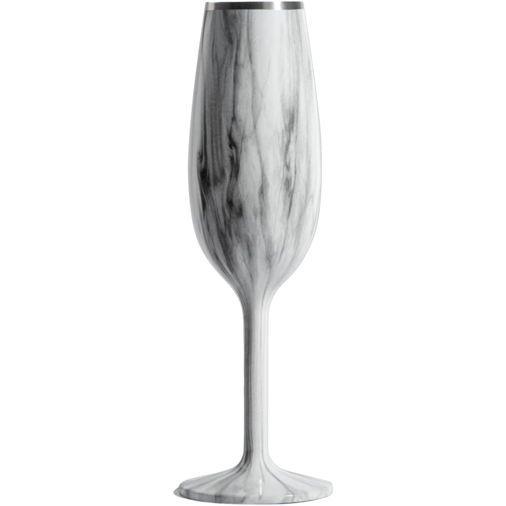 WNG-4013-6oz-Insulated-Flute-4-Marble 6oz. Stainless Steel Insulated Wine & Champagne Flute