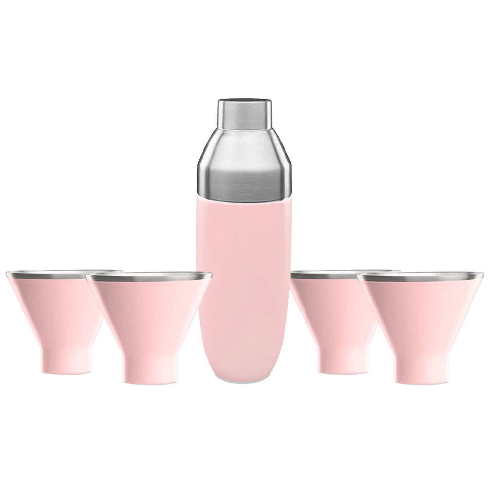 WNG-4023-Shaker-and-Martini-Tumbler-Barware-Set-5-Pink Insulated Cocktail Shaker and Martini Tumbler Barware Set