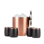 Insulated Ice Bucket with Rocks Tumbler Set