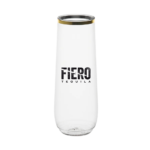 9oz Flute Gold Rim