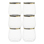 12oz Vino Jr Gold Rim
