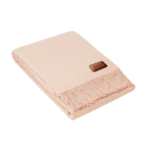Wool Throw Blanket with Leather Tag