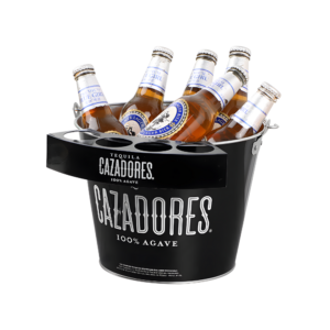 Metal Beer Bucket with Shot Holder