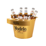Metal Beer Bucket with Shot Holder