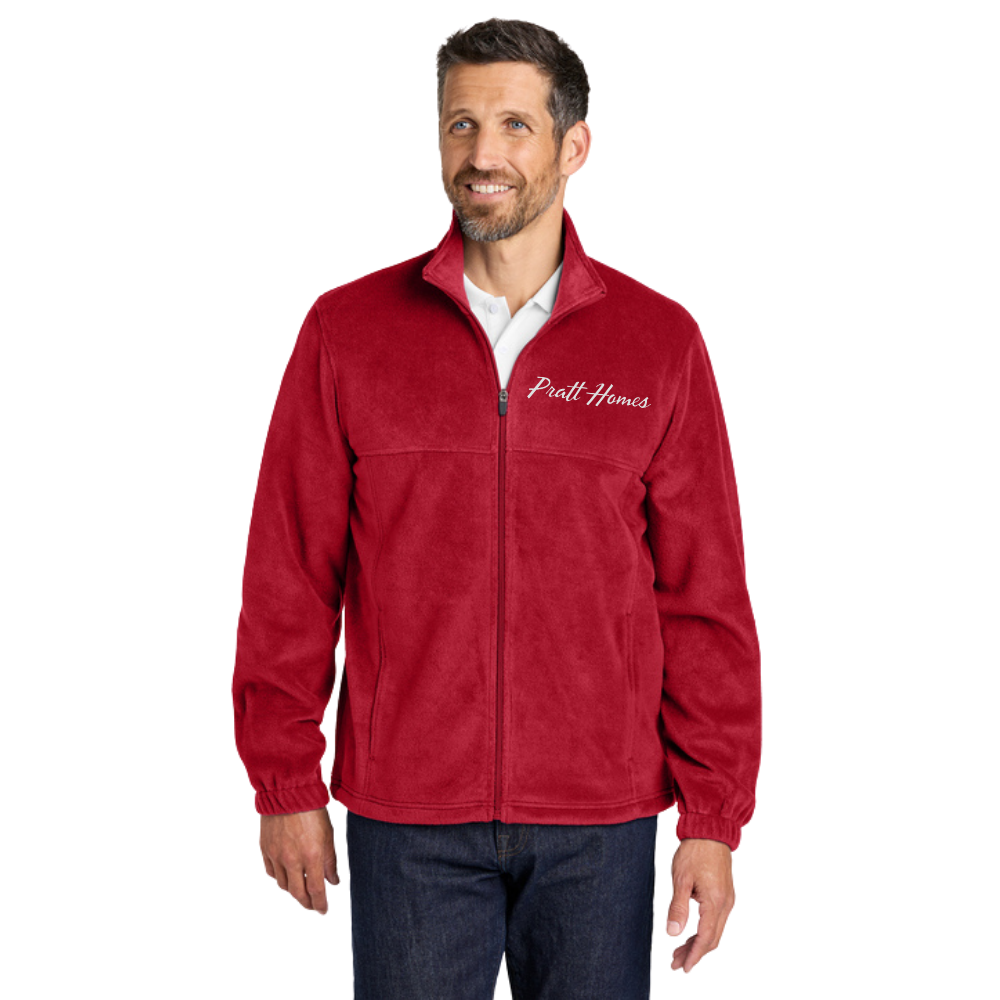 WNG-4254-Port-Authority®-Plush-Fleece-Full-Zip-Jacket-1-RichRed Port Authority® Plush Fleece Full-Zip Jacket