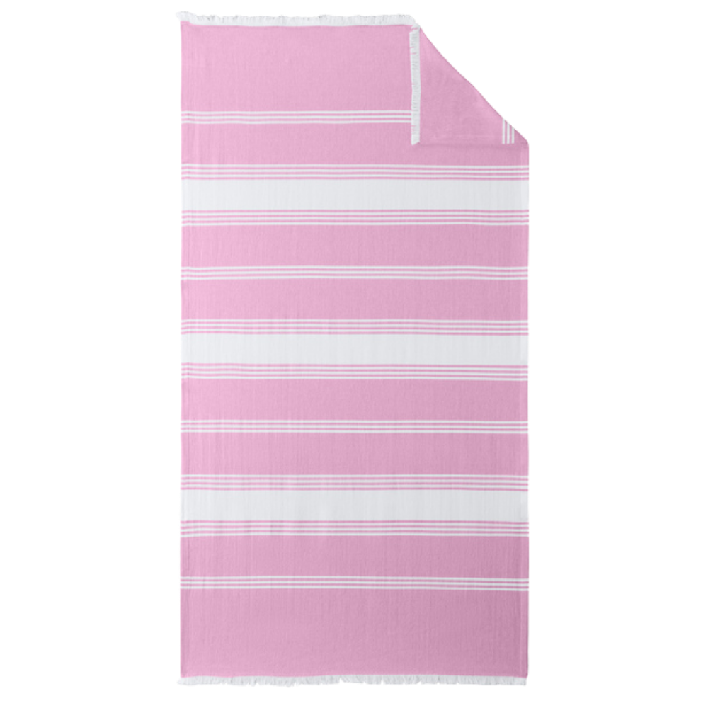 WNG-4269-Port-Authority®-Beach-Throw-2-AwarenessPink:White Port Authority® Beach Throw