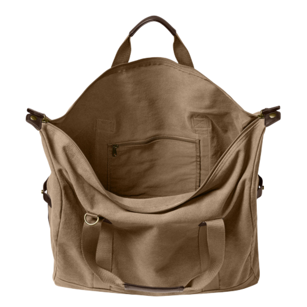 WNG-4272-Port-Authority®-Washed-Canvas-Duffel-3-WoodlandBrown Port Authority® Washed Canvas Duffel