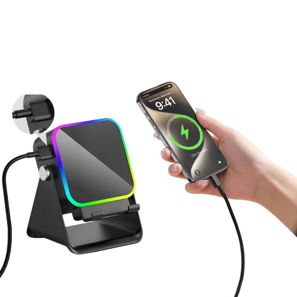 5-in-1 Bluetooth Speaker with Phone Stand