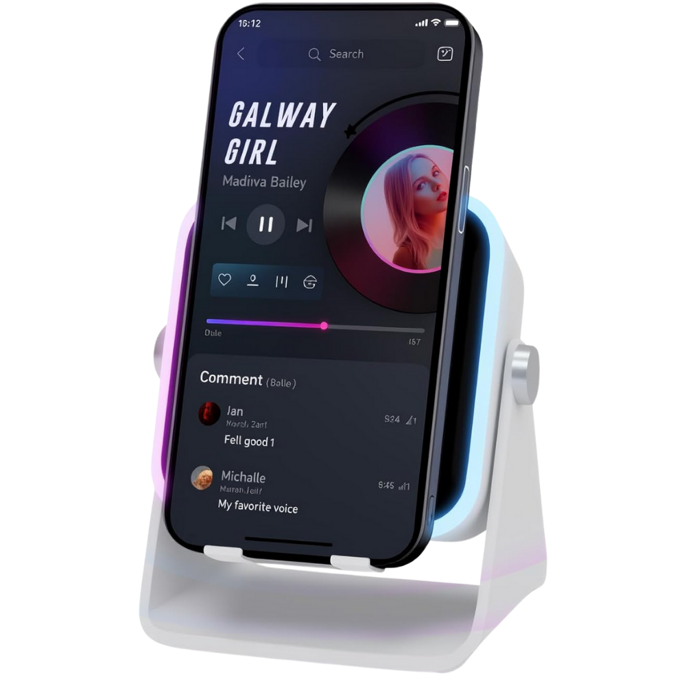 5-in-1 Bluetooth Speaker with Phone Stand