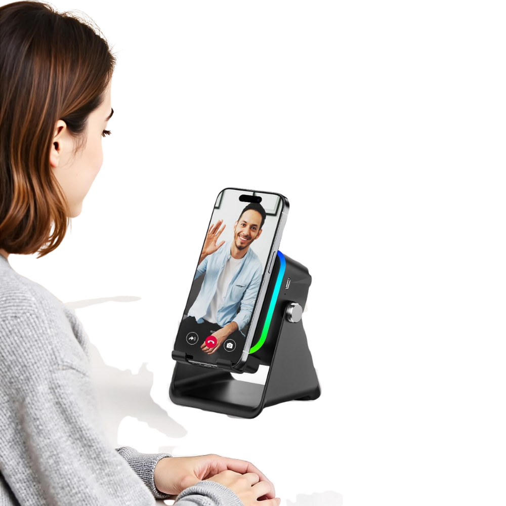 5-in-1 Bluetooth Speaker with Phone Stand