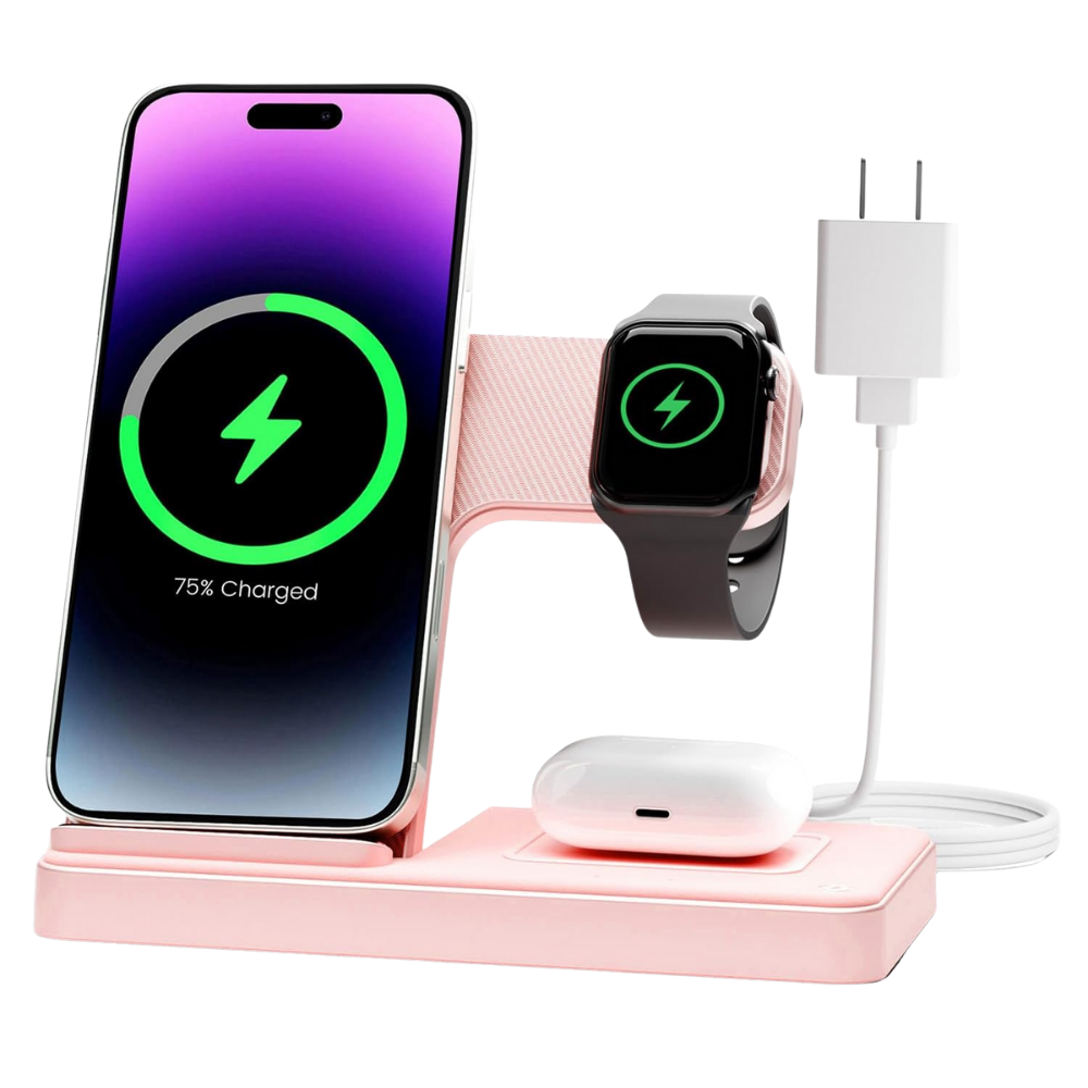 WNG-4118-3-in-1 Multi-Device-Charger-3-Pink 3-in-1 Multi-Device Charger