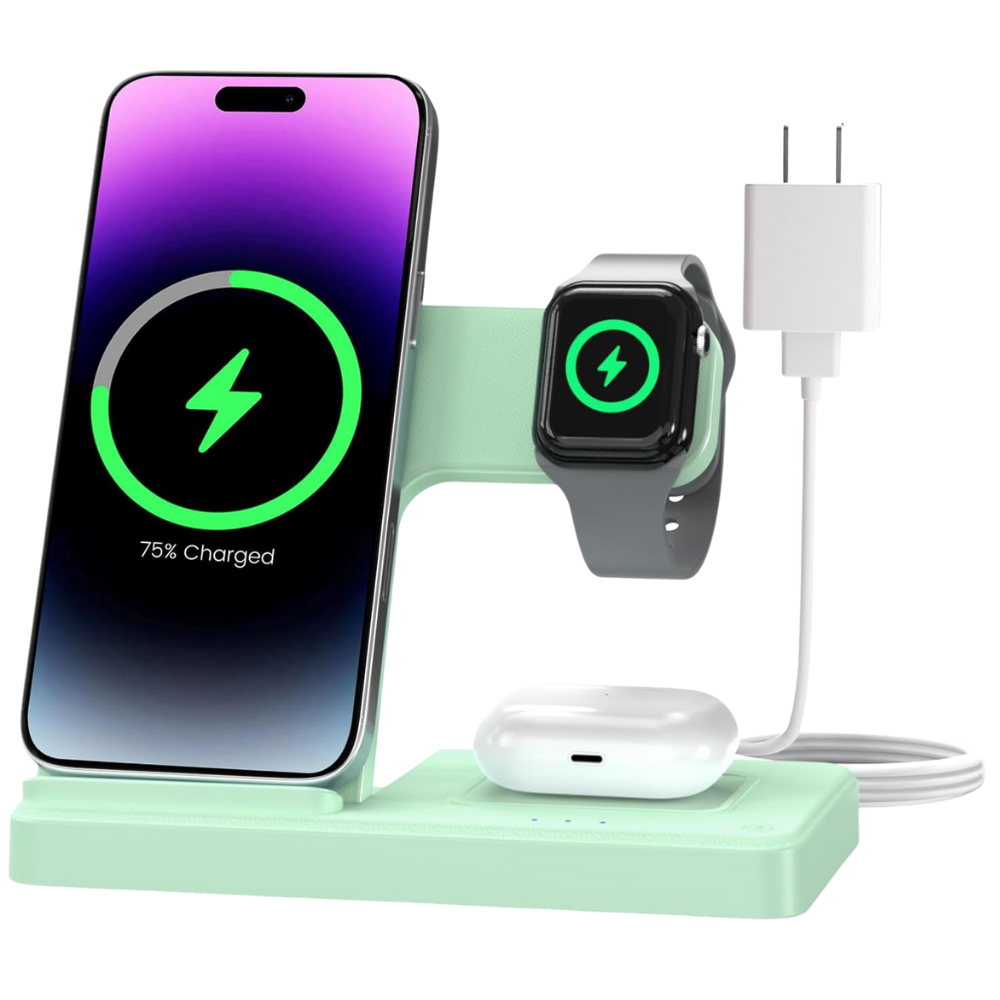 WNG-4118-3-in-1 Multi-Device-Charger-7-LightGreen 3-in-1 Multi-Device Charger