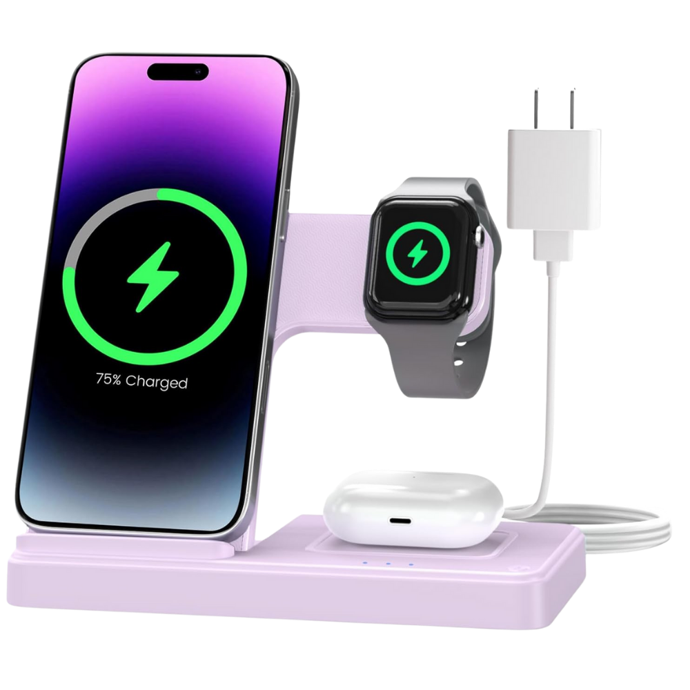 WNG-4118-3-in-1 Multi-Device-Charger-8-LightViolet 3-in-1 Multi-Device Charger