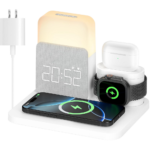 7-in-1 Wireless Alarm Clock Charging Station